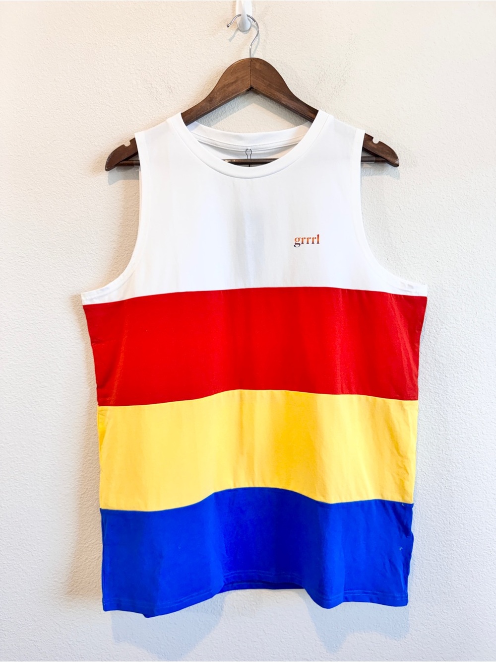 Grrrl Camryn Color Block Tank XL Retro Sporty Streetwear Pride Festival NWT G57